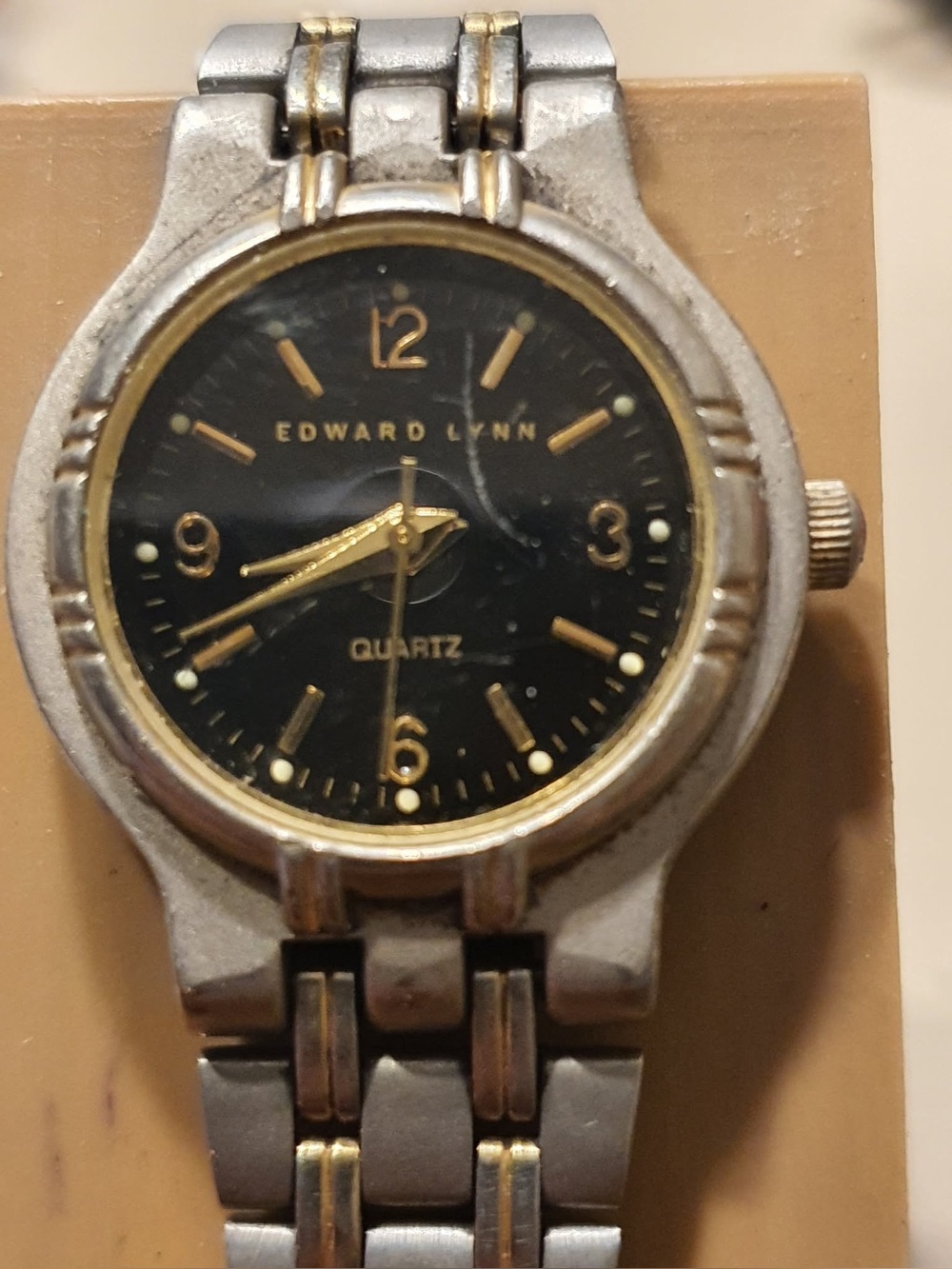 🦋10/$20🦋 Edward Lynn Two-Tone/Black Stainless Steel Women's Watch